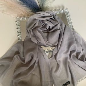 Mervin Sal Grey - Plain - Pashmina - Viscose